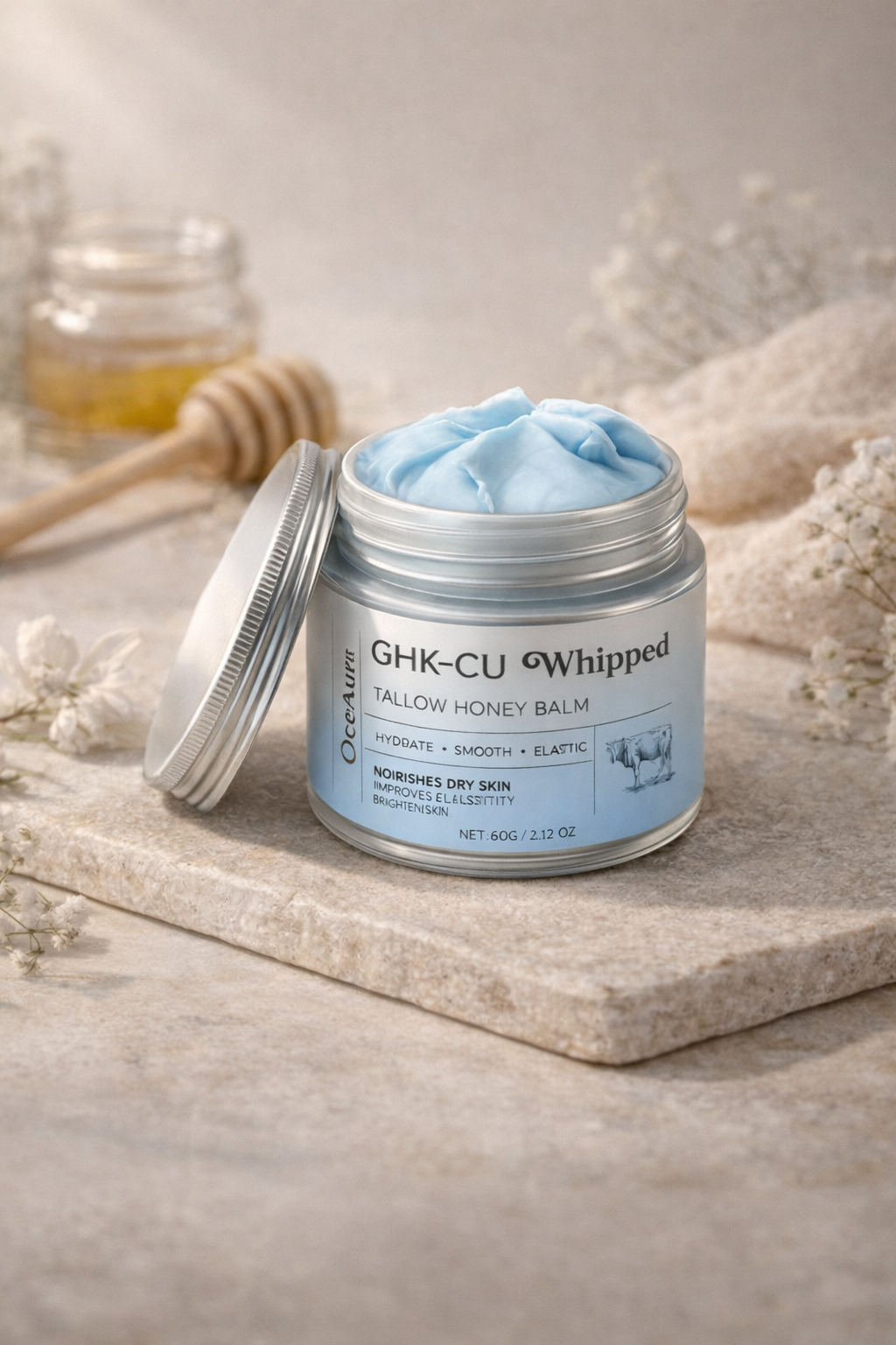 60G Nourishing Tallow Honey Body Cream Moisturizing Smoothing Skin Non-greasy Improve Elasticity Brightening for Daily Skin Care