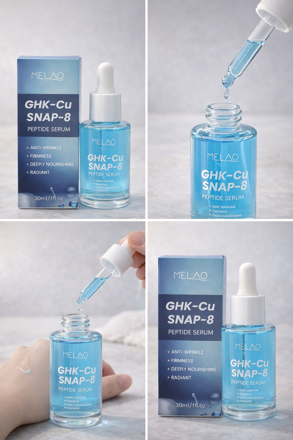Blue Copper Peptide Essence Moisturizing Essential Oil GHK-Cu SNAP-8 Peptide Face Serum Firmness Nourishing Peptide Essence