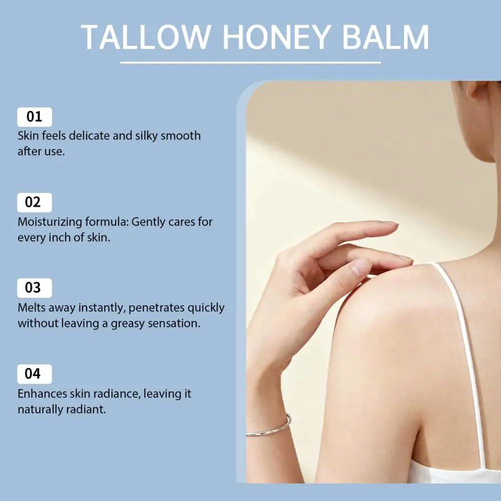 GHK-CU Cloud Whipped Tallow Honey Face Body Balm Hydration Intensive Skin Renewal Gentle Nourish Grass-Fed Beef Tallow Cream