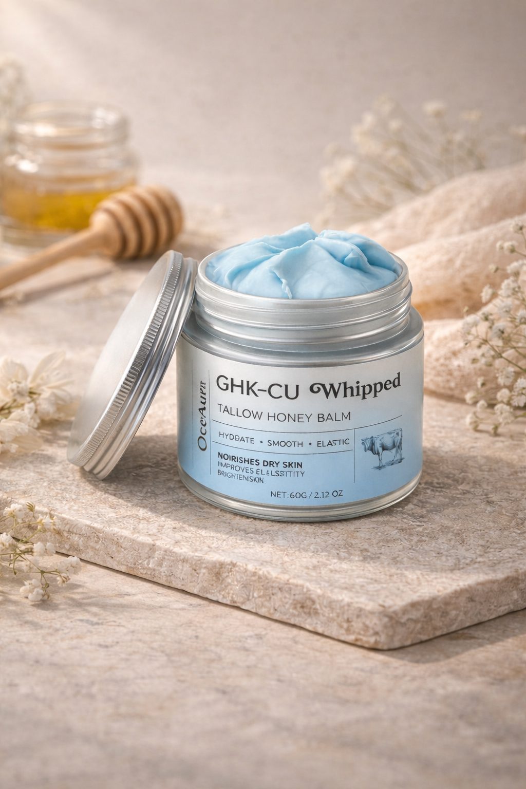 60G Nourishing Tallow Honey Body Cream Moisturizing Smoothing Skin Non-greasy Improve Elasticity Brightening for Daily Skin Care